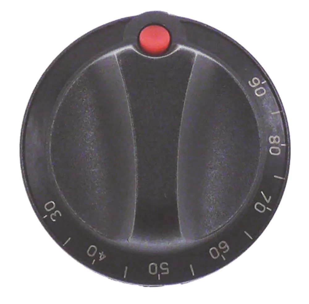 Knebel für INOKSAN für Thermostat schwarz max. Temperatur 90°C ø 55mm