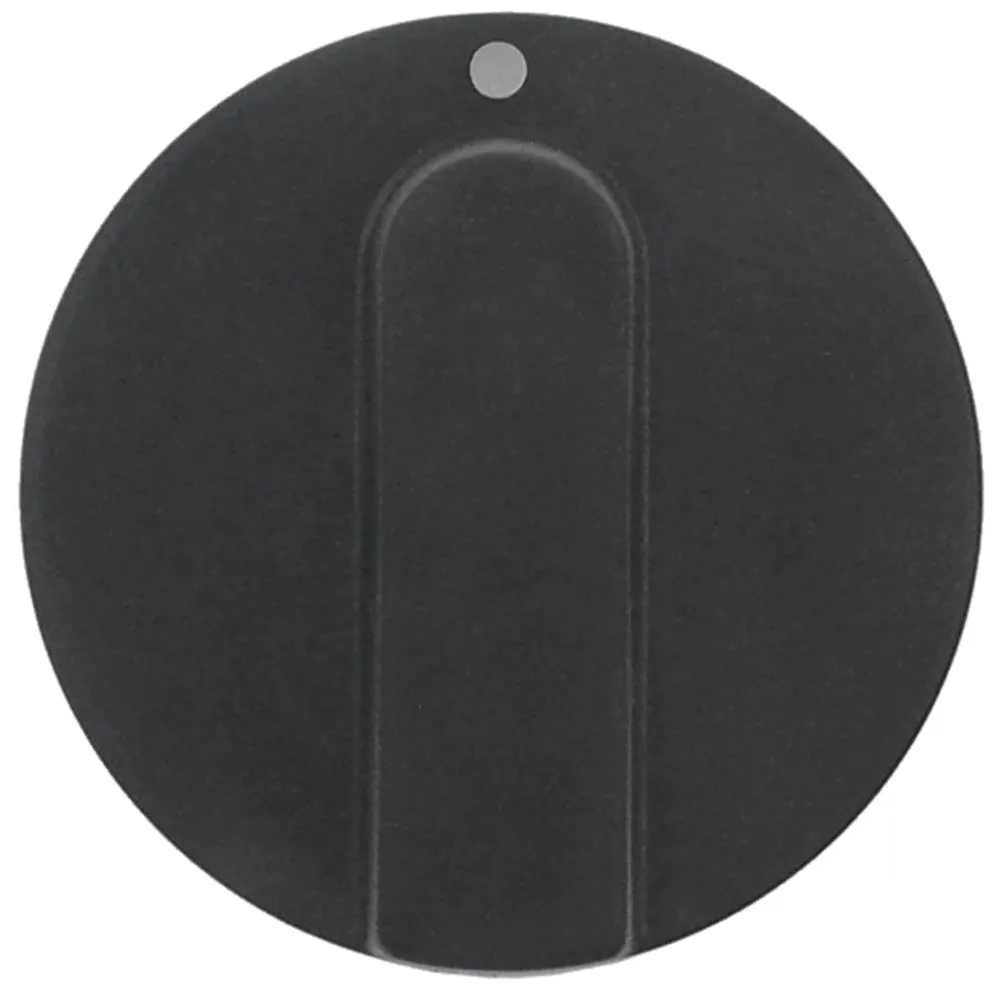 Rational Knebel Achsabflachung oben ø 52mm grau/schwarz mit Nullstrich