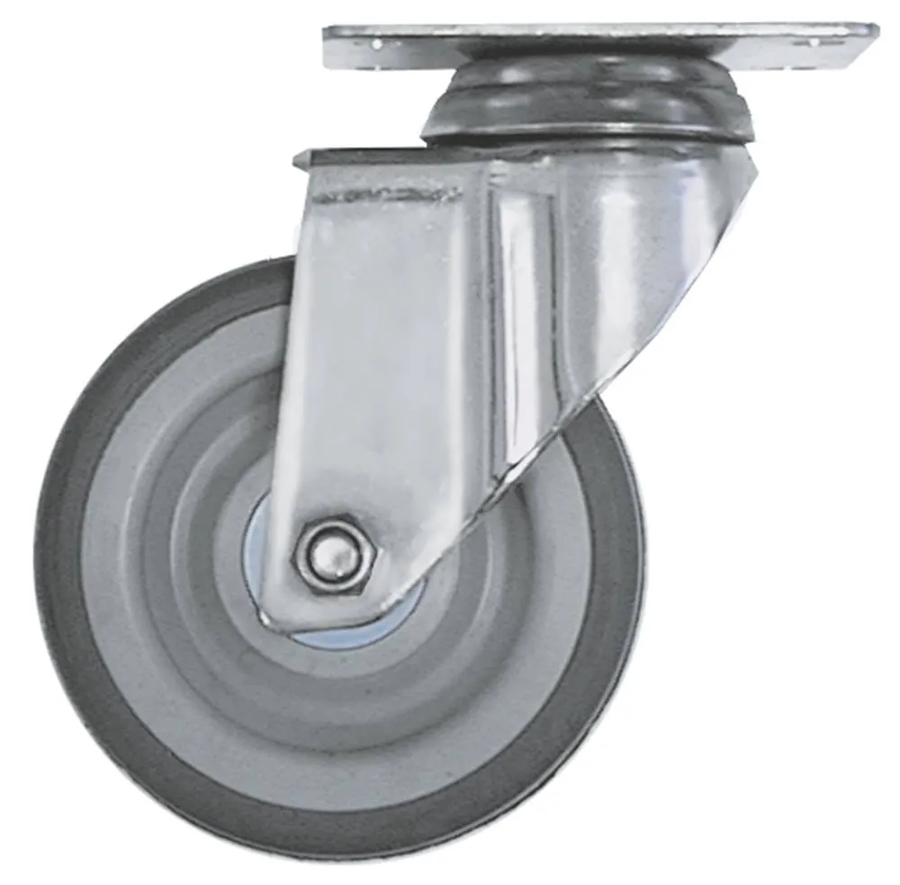 Lenkrolle Plattenbefestigung Breite 30mm ø 100mm CNS Höhe 132mm 30mm