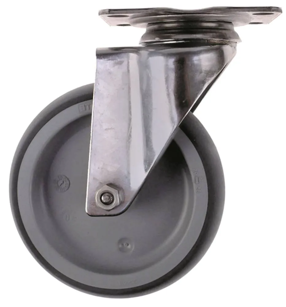 Lenkrolle Plattenbefestigung Plattenmaß 95x70mm Lochabstand 75x50mm