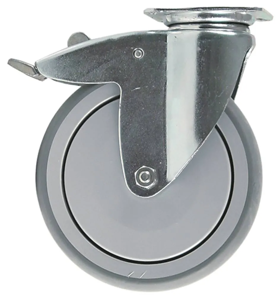 Lenkrolle für Tablettwagen Abner ETV1-10 Plattenmaß 77x67mm ø 150mm 32