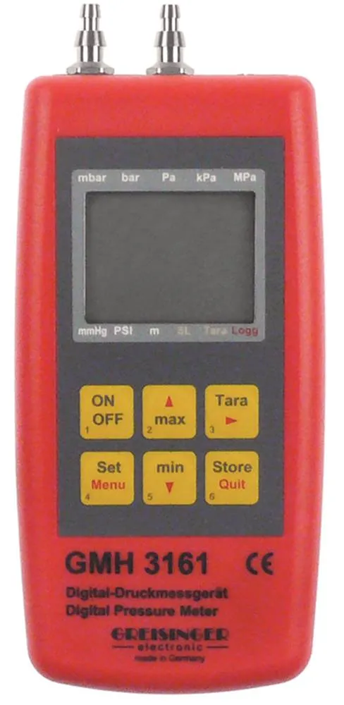 Druckmessgerät GMH 3161-07H 2 Anschlüsse Auflösung 0,01mbar ±0,4%FS