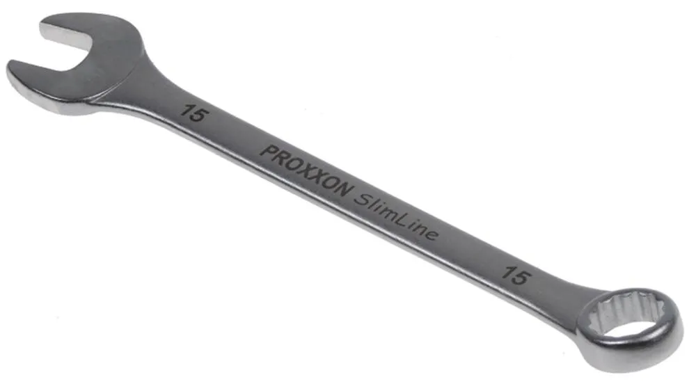 PROXXON Ring-Maulschlüssel Größe 15mm Chrom-Vanadium-Stahl verchromt
