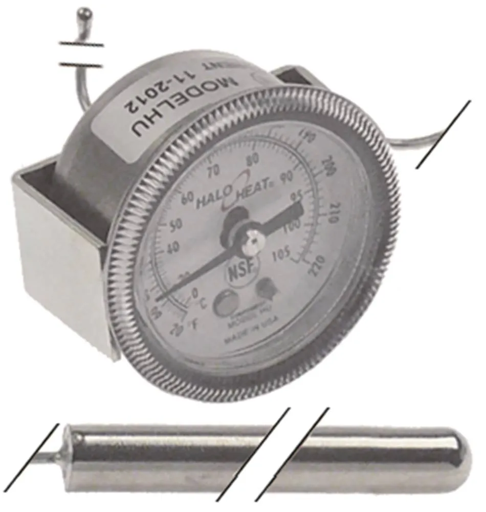 AltoShaam Thermometer Einbau 41mm Fühler 9,5x65mm 0-105°C