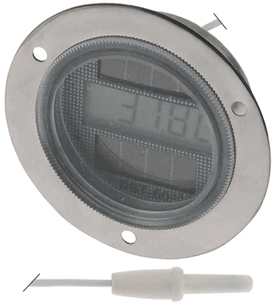 Thermometer Einbau 52mm Frontmaß ø74mm Fühler 5x18mm Kabel 900mm
