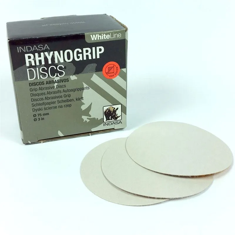 INDASA RHYNOGRIP White Line Klett Ø 75mm 50 Stück P80 bis P600
