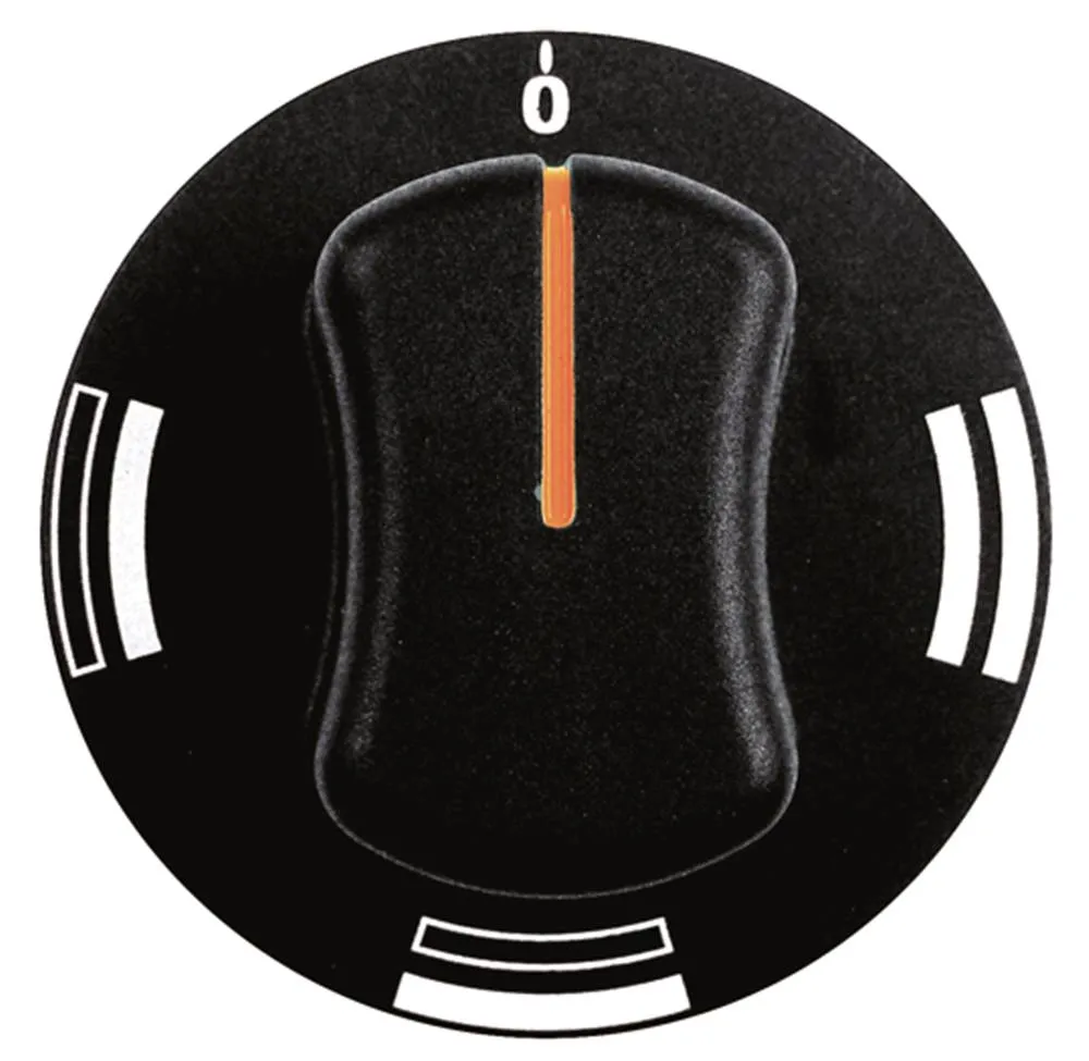 Giga Knebel für M74FMPFE, M76FMPFE Achse ø 6x4,6mm mit Abflachung oben