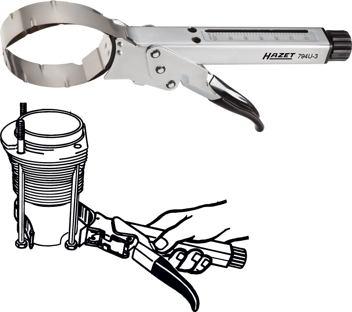 HAZET Kolbenring-Spannzange 794U-3