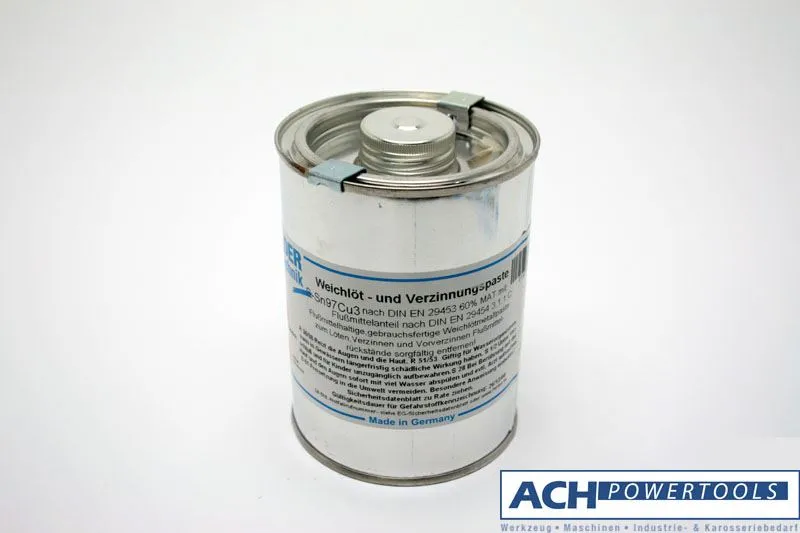 ACH Weichlöt- und Verzinnungspaste bleifrei S-Sn97Cu3 97% Zinn 1000 gr. Dose 807018