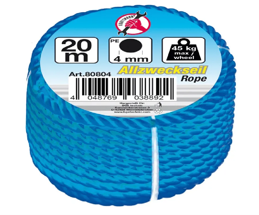 BGS DIY Allzweckseil | 4 mm x 20 m – 80804