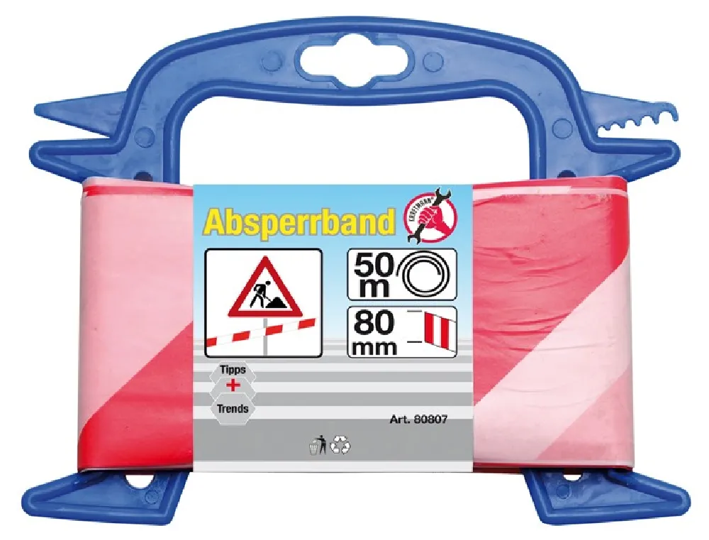 BGS DIY Absperrband | 80 mm x 50 m – 80807