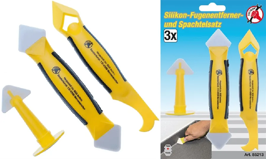 BGS DIY Silikon-Fugenentferner und Spachtel-Satz | 3-tlg. – 85213