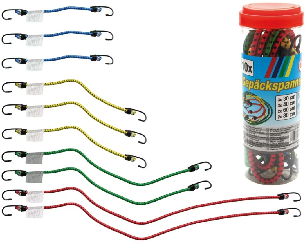 BGS DIY Gepäckspanner-Satz | 300 - 800 mm | 10-tlg. – 85512