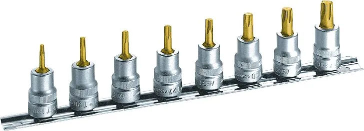 HAZET Steckschlüssel-Satz 10mm 3/8 Zoll Innen TORX® 8-teilig 8802T/8H