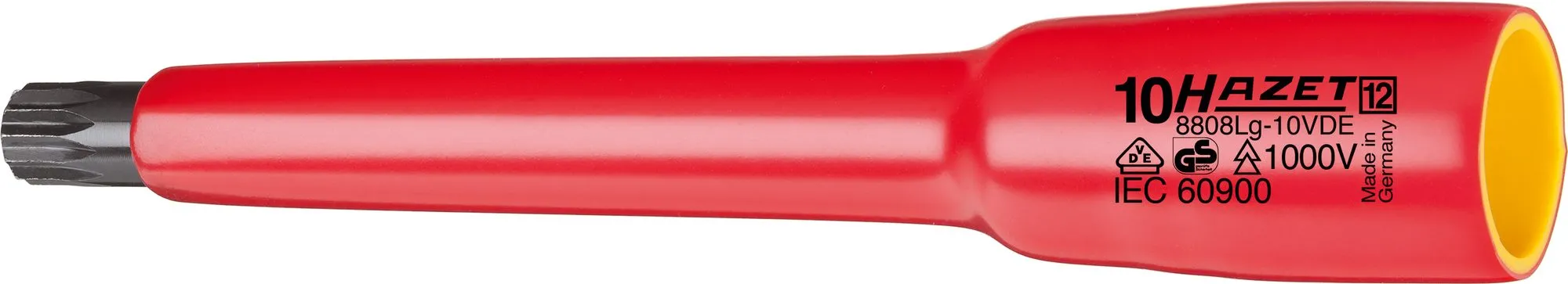 HAZET VDE Schraubendrehereinsatz 10mm 3/8 Zoll Innen Vielzahn 8808LG-8VDE