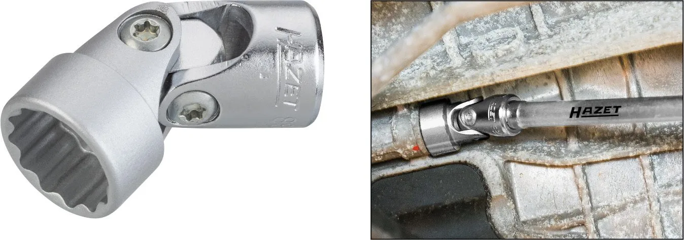 HAZET Gelenk Steckschlüssel-Einsatz 10mm 3/8 Zoll -Tractionsprofil 16 880G-Z16