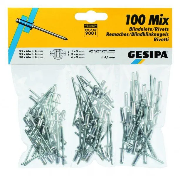 GESIPA Blindniet-Sortiment (100-teilig)