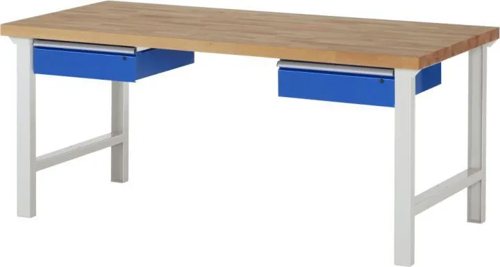 Rau Werkbank Modell 7002 Breite 2000 x Höhe 840 mm 2 Schubladen