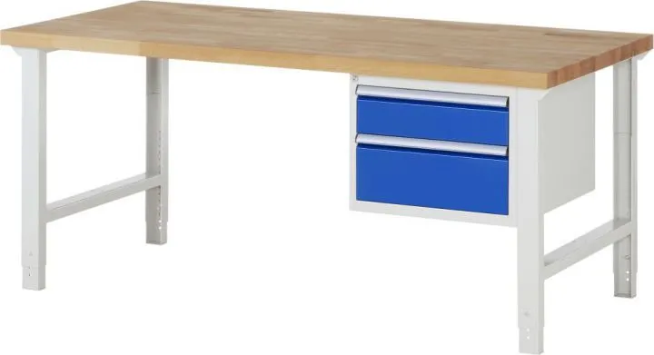 Rau Werkbank Serie 7000 Modell 7123 Breite 2000 mm mit Zentralverschluss