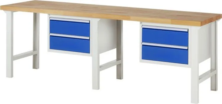 Rau Werkbank Serie 7000 - Modell 7125 Breite 2500 x Höhe 840 mm