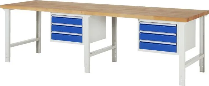 Rau Werkbank Serie 7000 Modell 7127 Breite 3000 mm mit Zentralverschluss