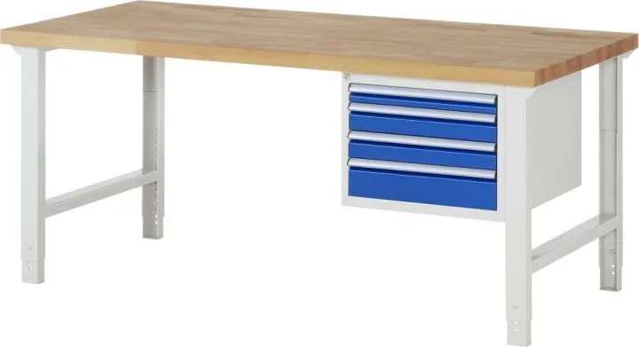 Rau Werkbank Serie 7000 Modell 7132 B 2000 mm Höhe 790-1140 mm