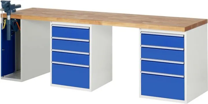 RAU Werkbank 7000 Modell 7510-9 Breite 2500 mm Tiefe 700 mm