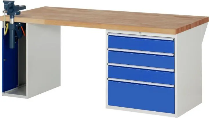 Rau Werkbank Serie 7000 Modell 7610-2 4 Schublade Größe XL B2000 mm