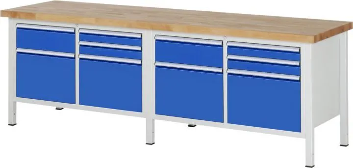 RAU Werkbank 8000 Modell 8472 Breite 2500 mm Tiefe 700 mm