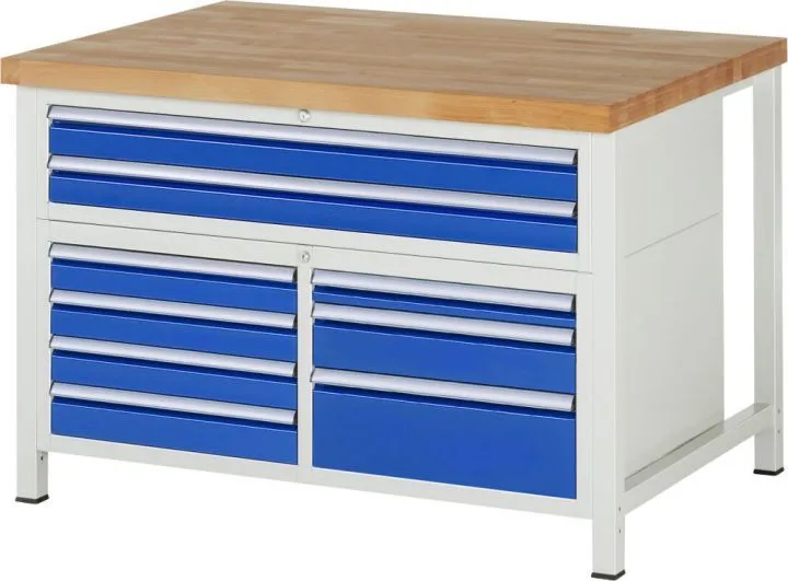 RAU Werkbank 8000 Modell 8923 1250 mm breit 840 bis 1040 mm hoch