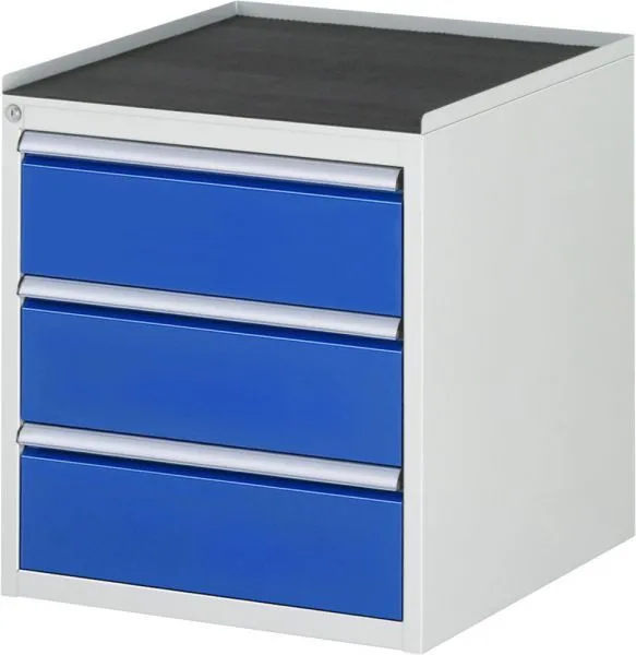 Rau Schubladenschrank Serie 7000 3 Schubladen Größe L RAL7035 RAL5010