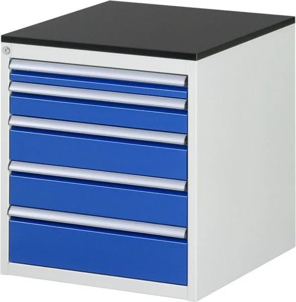 Rau Schubladenschrank Serie 7000 Plattenstärke 19 mm Melaminharz Breite 580 mm