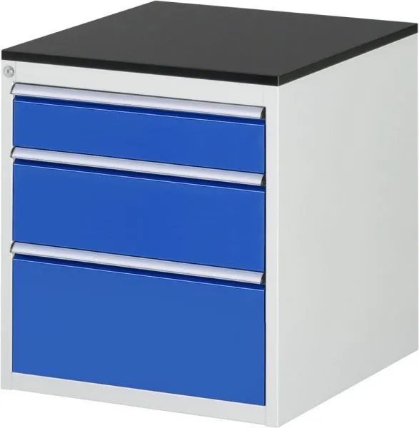 Rau Schubladenschrank Serie 7000 H640 mm inclusive Platte Melaminharz T650 mm