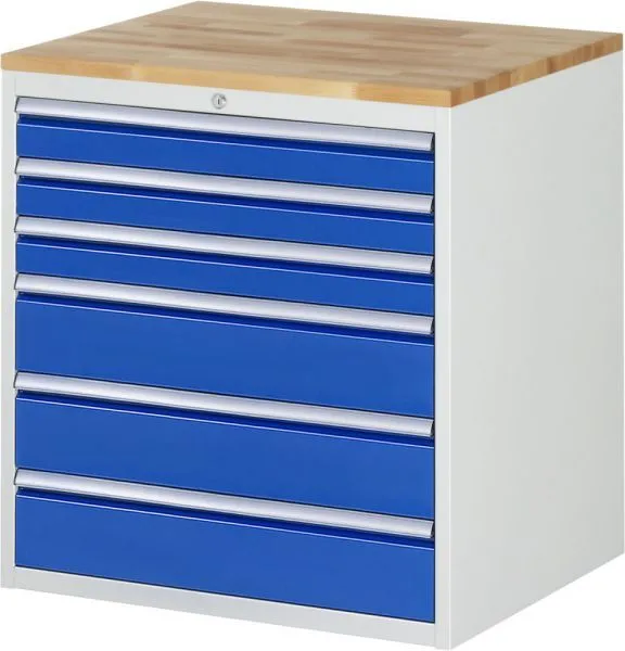 Rau Schubladenschrank 7000 6 Schubladen Buche Massiv Stärke 25 mm