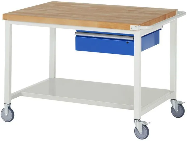 Rau Fahrbare Werkbank 8000 Modell 8001 Breite 1250 mm Buche-Massiv