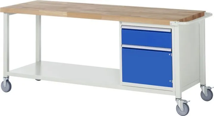 RAU Fahrbare Werkbank Modell 8152 Breite 2000 mm x Tiefe 700 mm x Höhe 880 mm