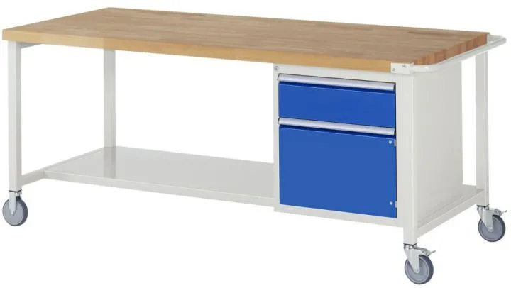 RAU Fahrbare Werkbank 8000 - Modell 8152 Arbeitstisch Breite 2000 mm