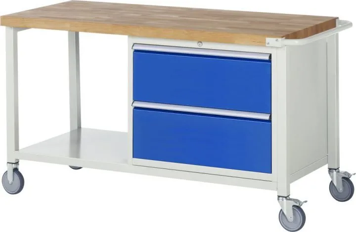 Rau Fahrbare Werkbank 8000 Buche-Massiv Modell 8255 Breite 1500 mm