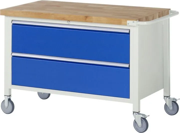Rau Fahrbare Werkbank 8000 Modell 8355 2 Schubladen Breite 1250 mm