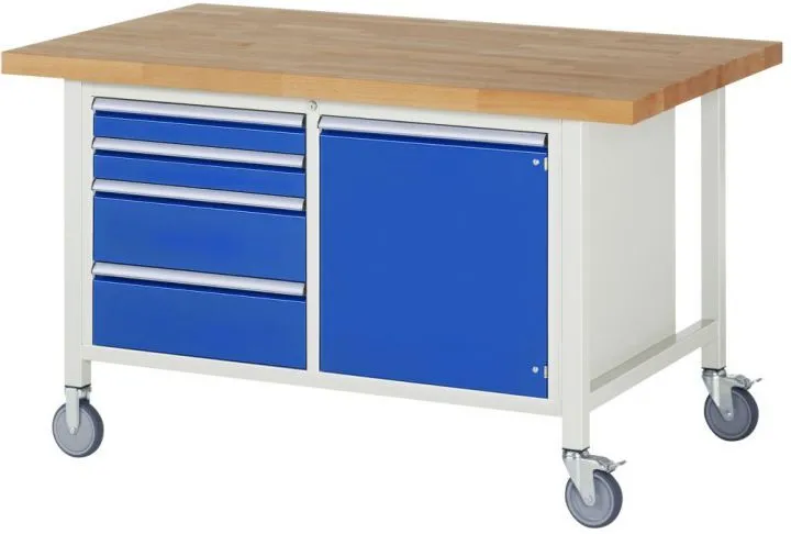 Rau Fahrbare Werkbank 8000 Modell 8470 1500 x 900 x 880-1080 mm