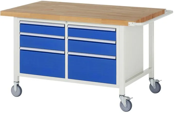 Rau Fahrbare Werkbank 8000 Modell 8475 1500 x 900 x 880-1080 mm