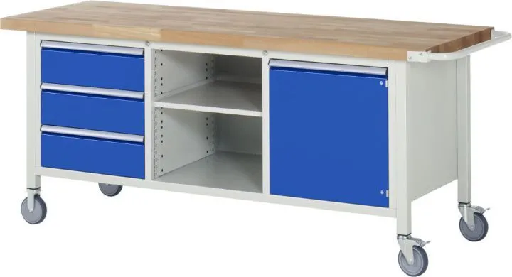 RAU Fahrbare Werkbank 8000 Modell 8563 Maße 2000 x 700 mm