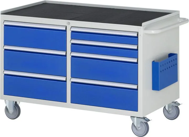 RAU Montagewagen Serie 7000 7 Schubladen Größe L Arbeitsplatte 25 mm