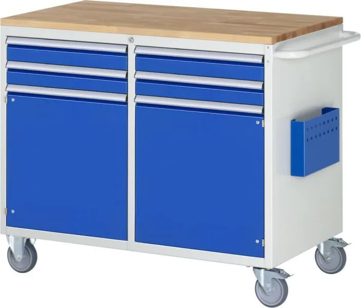 RAU Montagewagen 7000 Breite 1145 mm mit Rollen und Arbeitsplatte