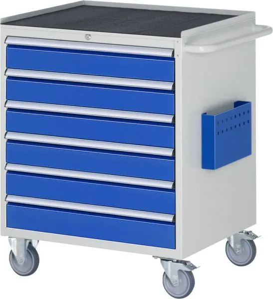 RAU Montagewagen Serie 7000 6 Schubladen Größe XL Gestell RAL 7035