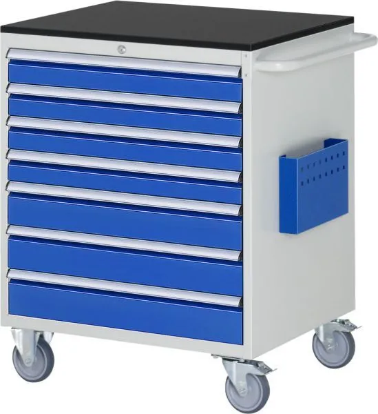 RAU Montagewagen Serie 7000 7 Schubladen Größe XL Tiefe 650 mm