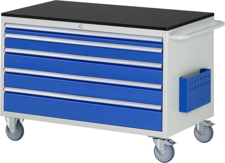 RAU Montagewagen Serie 7000 5 Schubladen Größe XXL Tiefe 650 mm