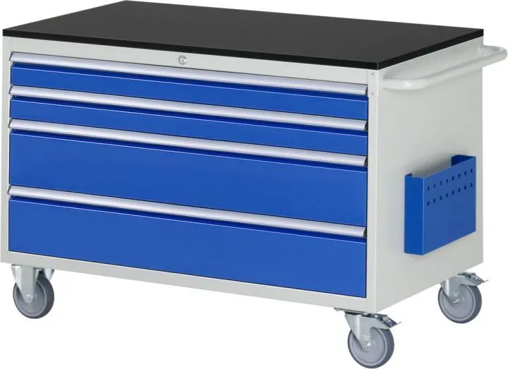 RAU Montagewagen Serie 7000 4 XXL Schubladen Arbeitsplatte 19 mm