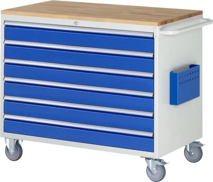 RAU Montagewagen 7000 Breite 1145 mm mit 6 Schubladen und Rollen