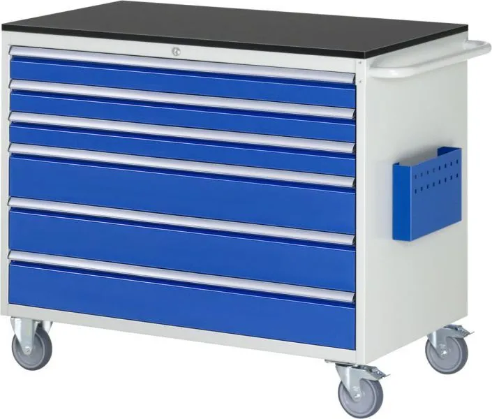 RAU Montagewagen Serie 7000 6 Schubladen Größe XXL Arbeitsplatte 19 mm
